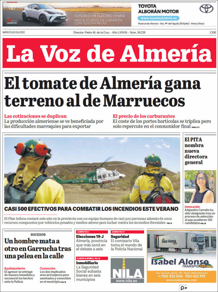 Portada de La Voz de Almería (Spain)