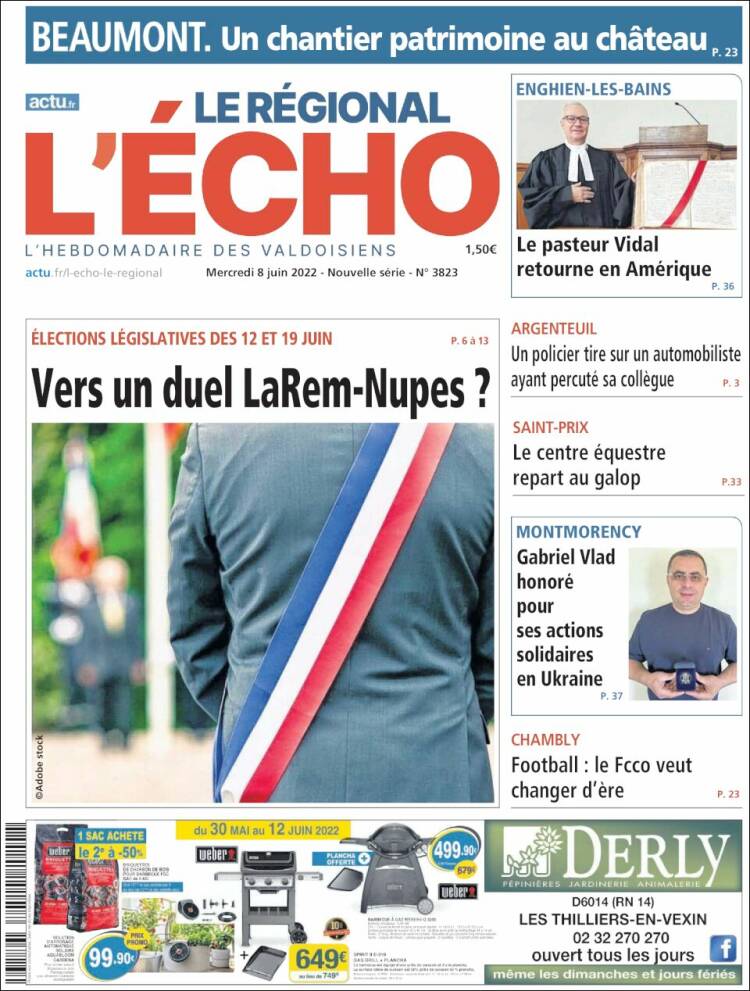 Portada de L'Echo de la Haute-Vienne (Francia)