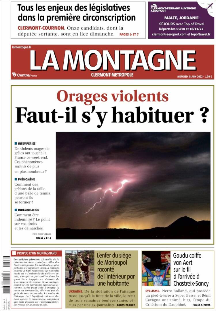 Portada de La Montagne (Francia)