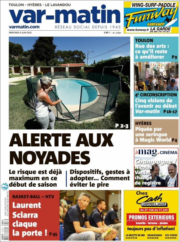 Portada de Var-Matin (Francia)
