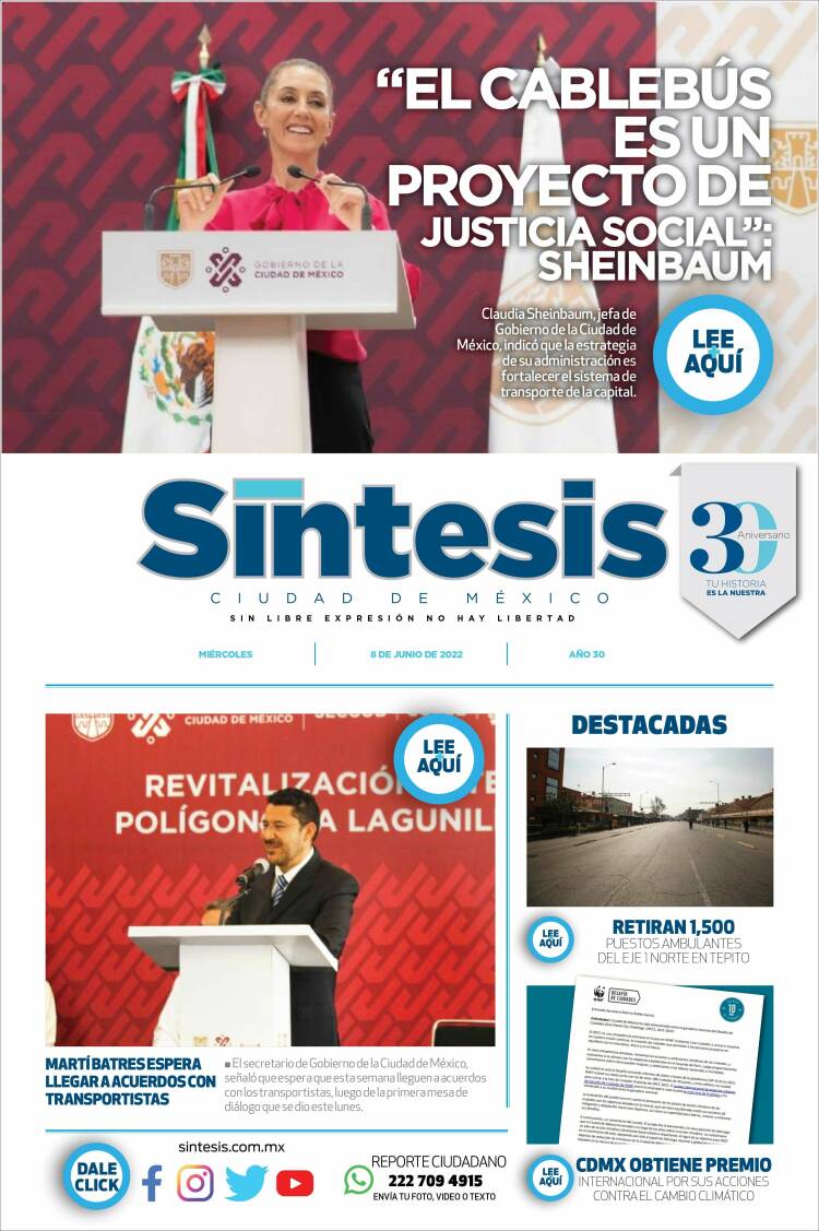 Portada de Síntesis Nacional (M&eacute;xico)