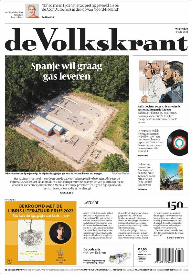 Portada de De Volkskrant (Pa&iacute;ses Bajos)