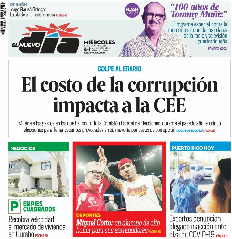 Portada de El Nuevo Día (Puerto Rico)