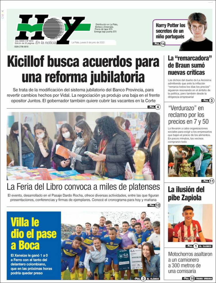 Portada de Diario Hoy (Argentine)