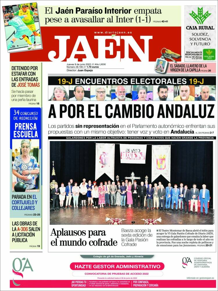Portada de Diario Jaén (Espagne)