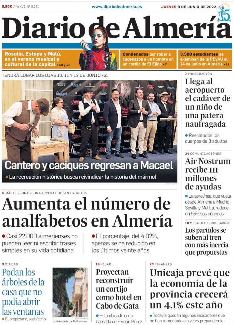 Portada de Diario de Almería (Espagne)