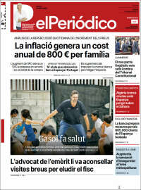 Portada de El Periódico de Catalunya (Espagne)