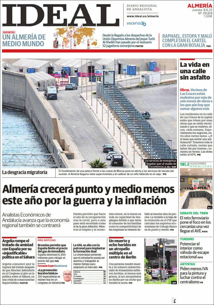 Portada de Ideal Almeria (Espagne)