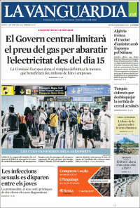 Portada de La Vanguardia (Espagne)