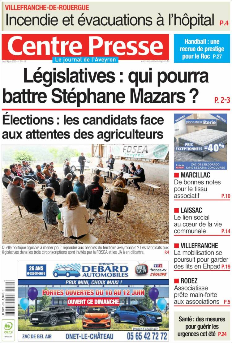 Portada de Centre Presse (France)