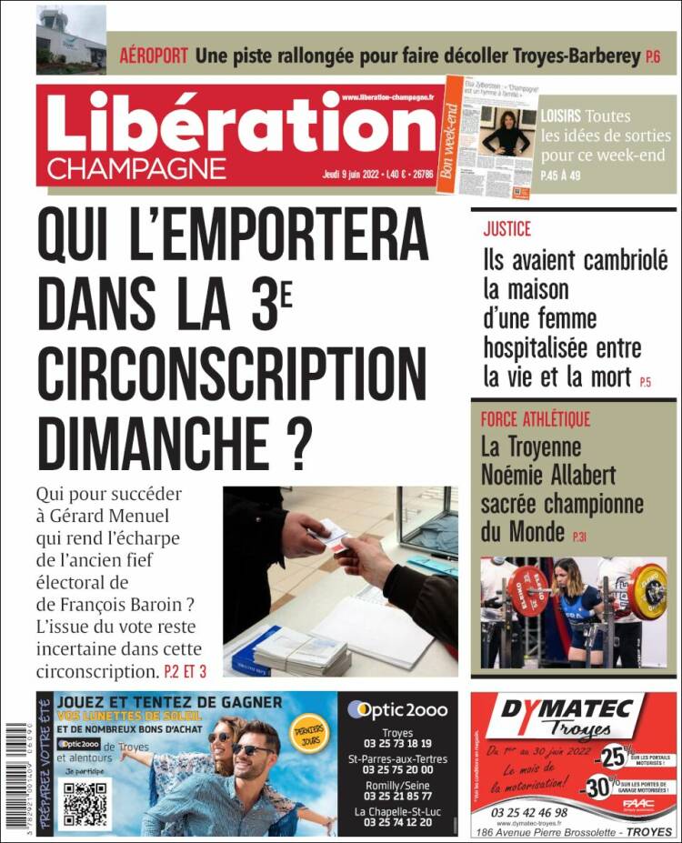 Portada de Libération Champagne (France)