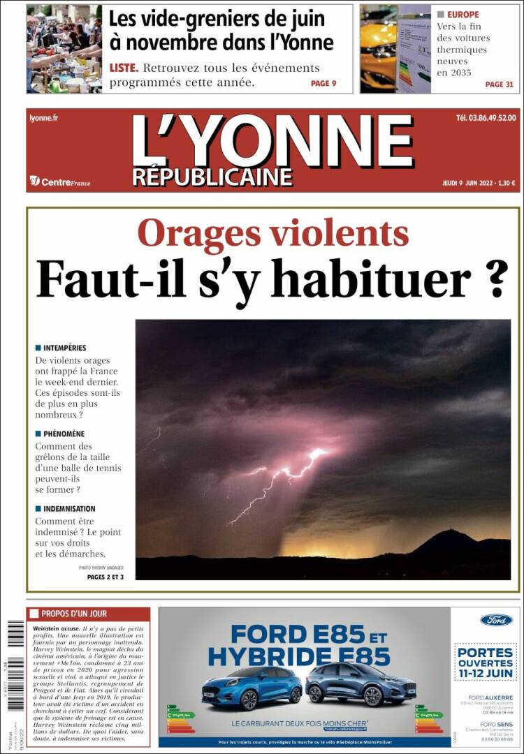 Portada de L'Yonne-Républicaine (France)