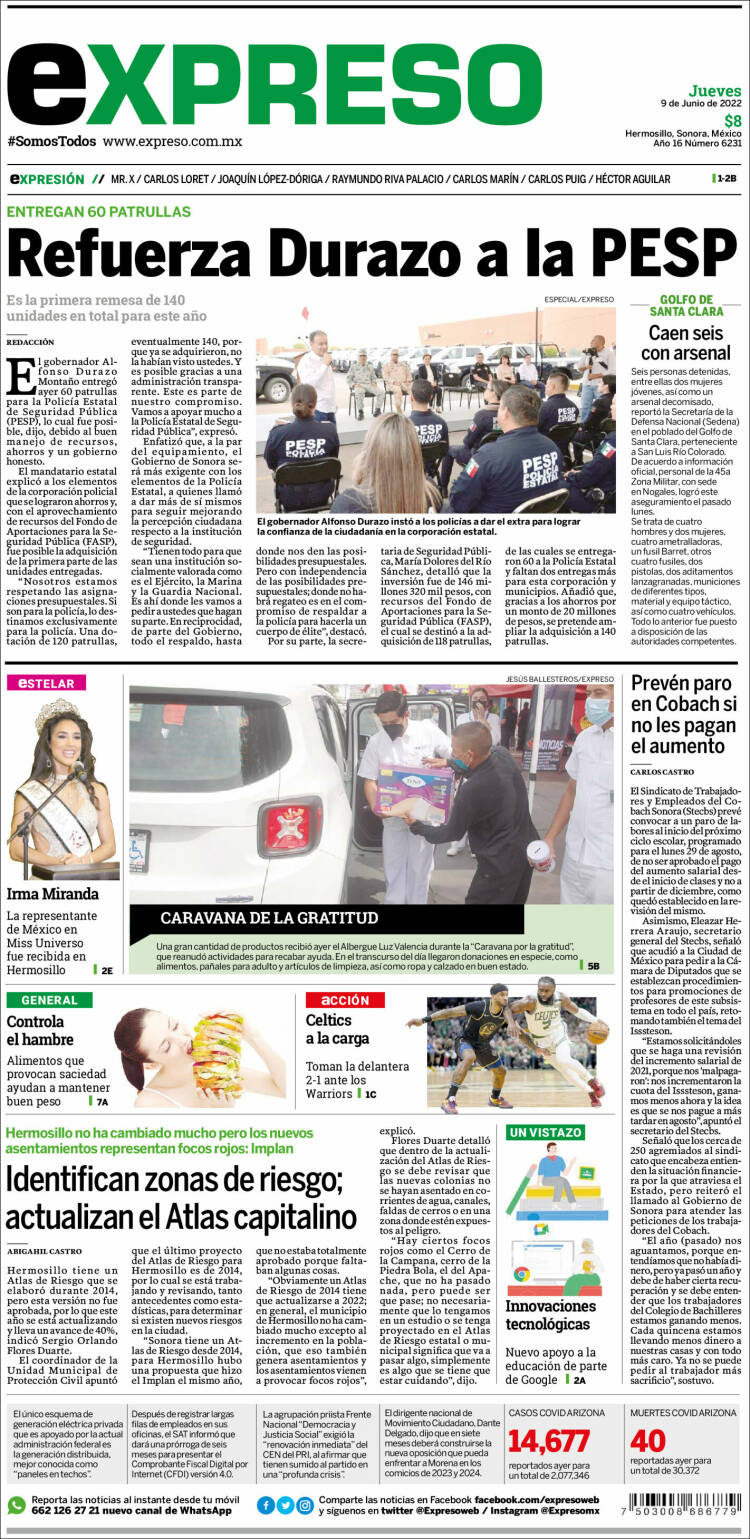 Portada de Expreso (Mexique)