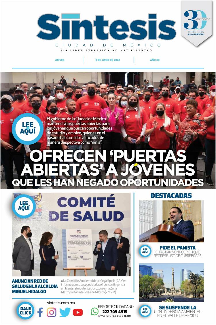 Portada de Síntesis Nacional (Mexique)