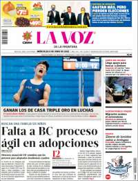 Portada de La Voz de la Frontera (Mexique)