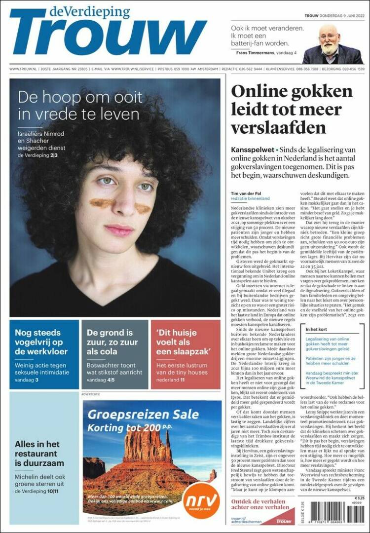 Portada de Trouw (Pays-Bas)