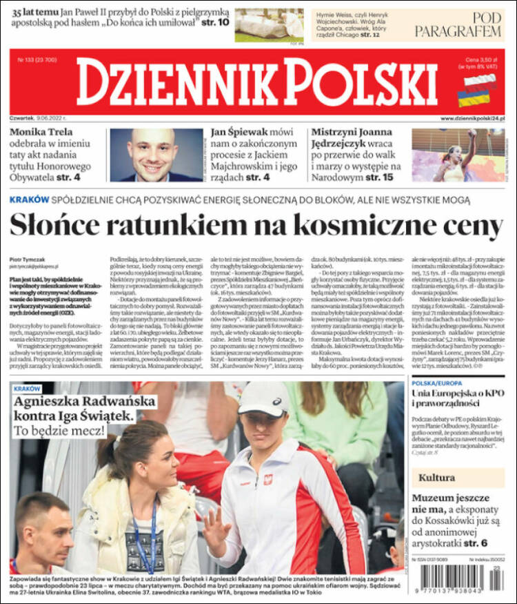 Portada de Dziennik (Pologne)