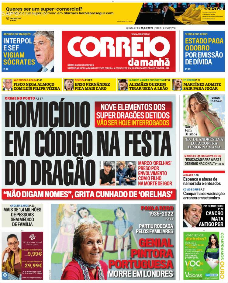 Portada de Correio da Manhã (Portugal)
