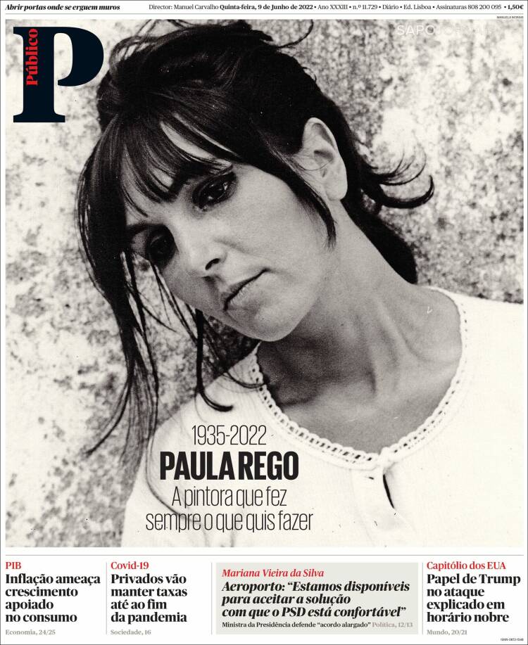 Portada de Público (Portugal)