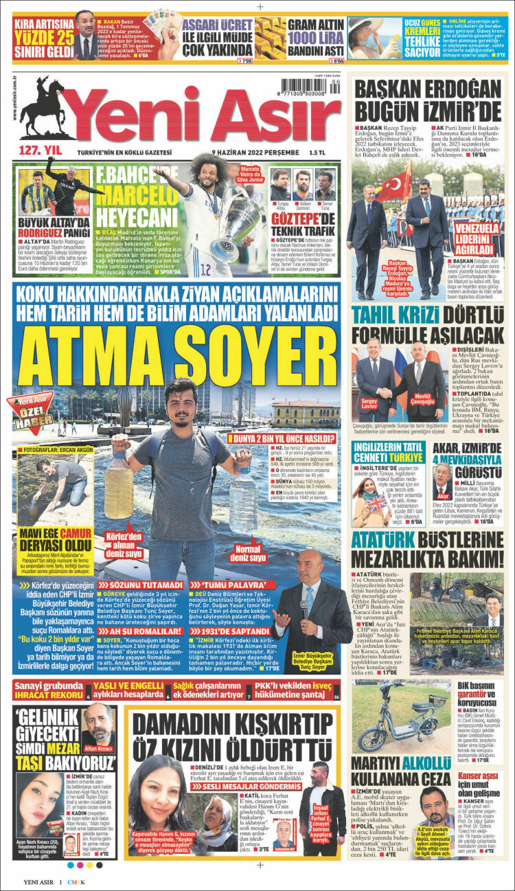 Portada de Yeni Asır (Turquie)