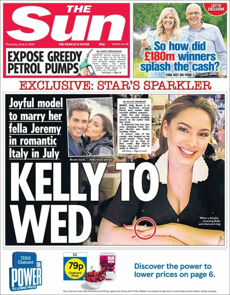 Portada de The Sun (Royaume-Uni)