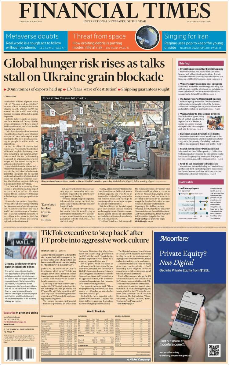 Portada de Financial Times - USA (USA)