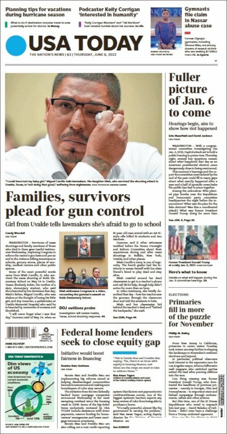 Portada de USA Today (USA)