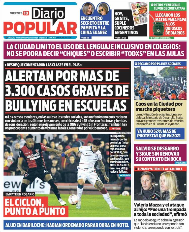 Portada de Diario Popular (Argentina)