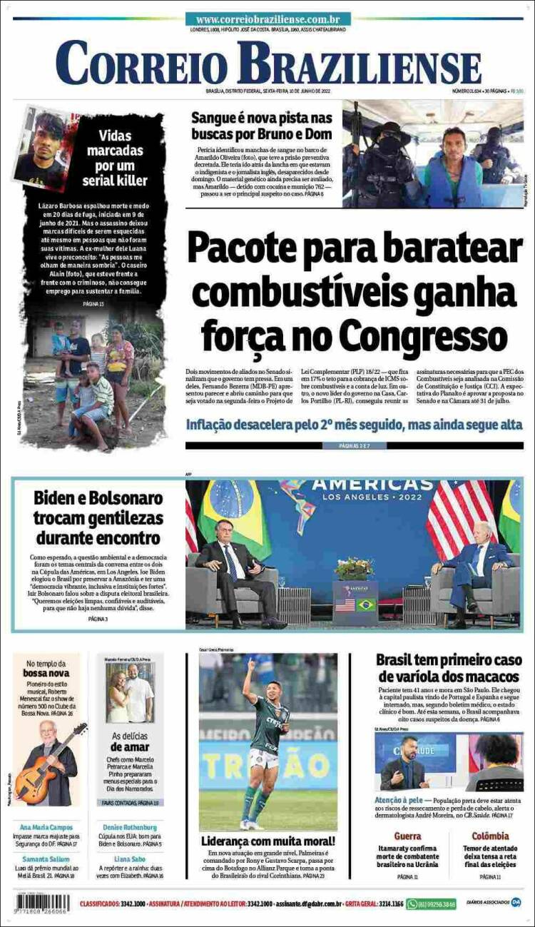 Portada de Correio Braziliense (Brasil)