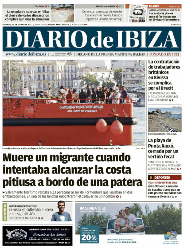Portada de Diario de Ibiza (España)