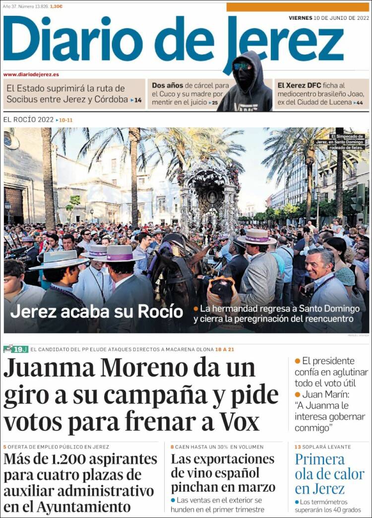 Portada de Diario de Jerez (España)