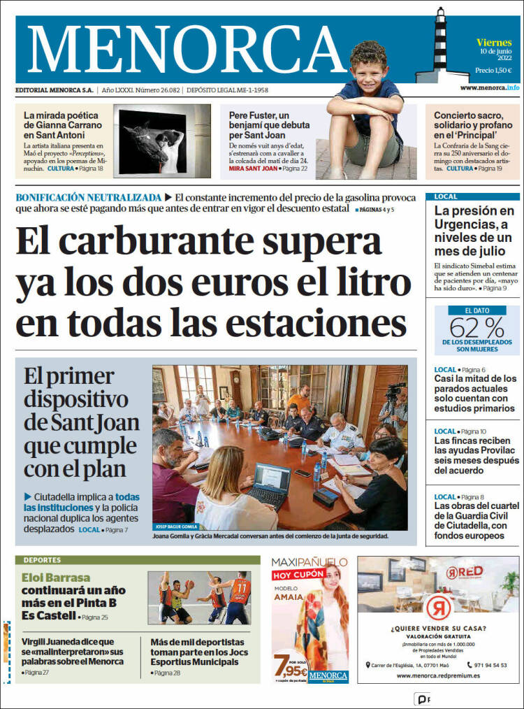 Portada de Menorca - Diario Insular (España)