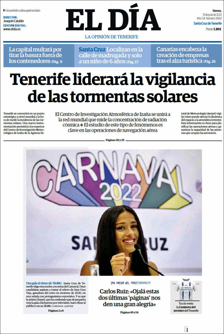 Portada de El Día (España)