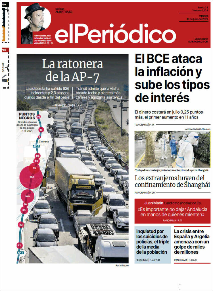 Portada de El Periódico (España)