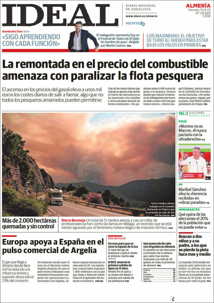 Portada de Ideal Almeria (España)