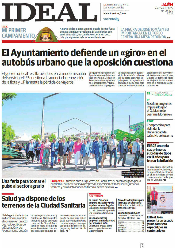 Portada de El Ideal de Jaén (España)