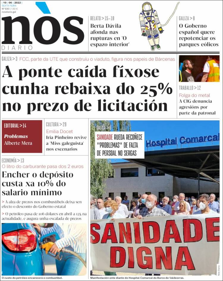 Portada de Nòs Diario (España)