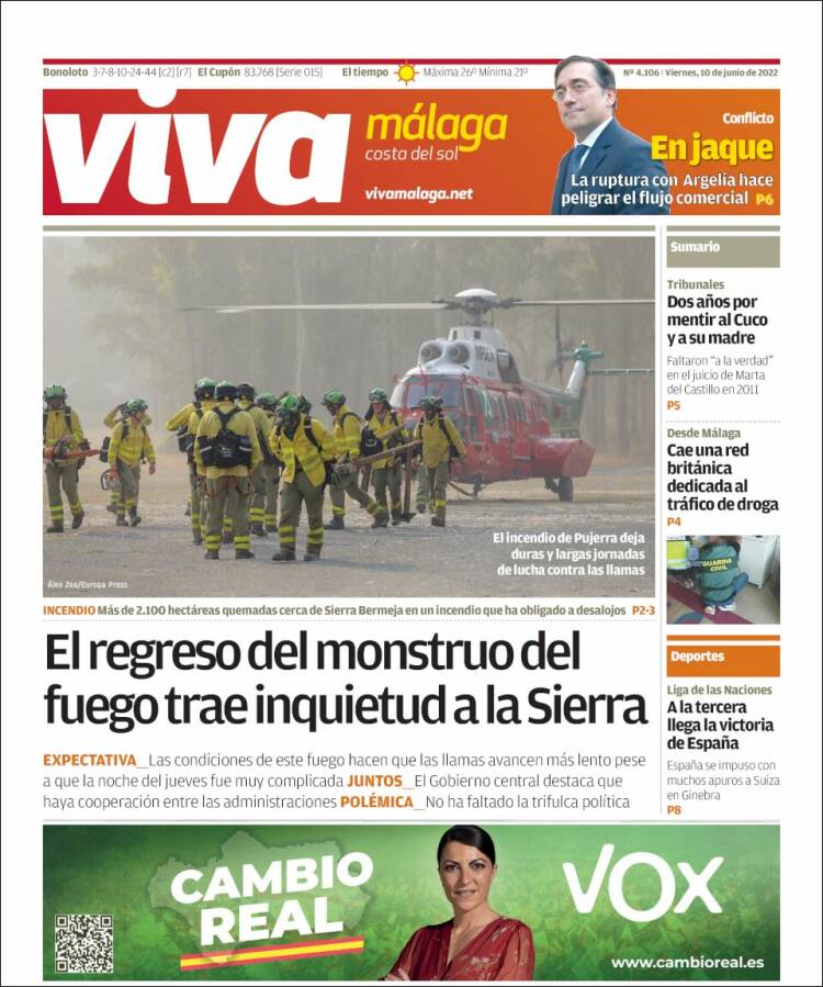 Portada de Viva Málaga (España)