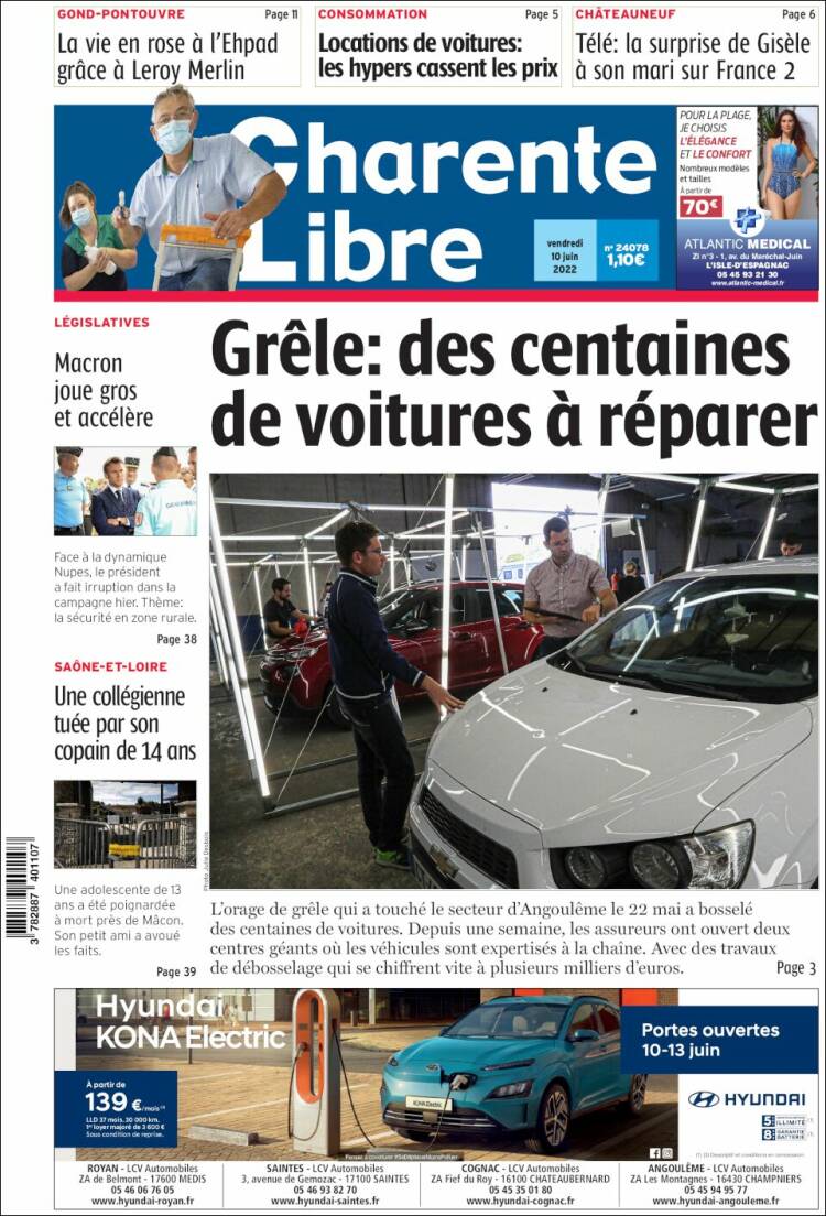 Portada de Charente Libre (France)