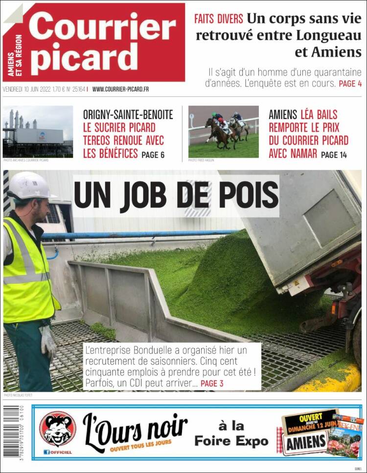 Portada de Courrier Picard (France)