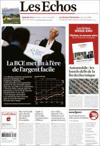 Portada de Les Echos (France)