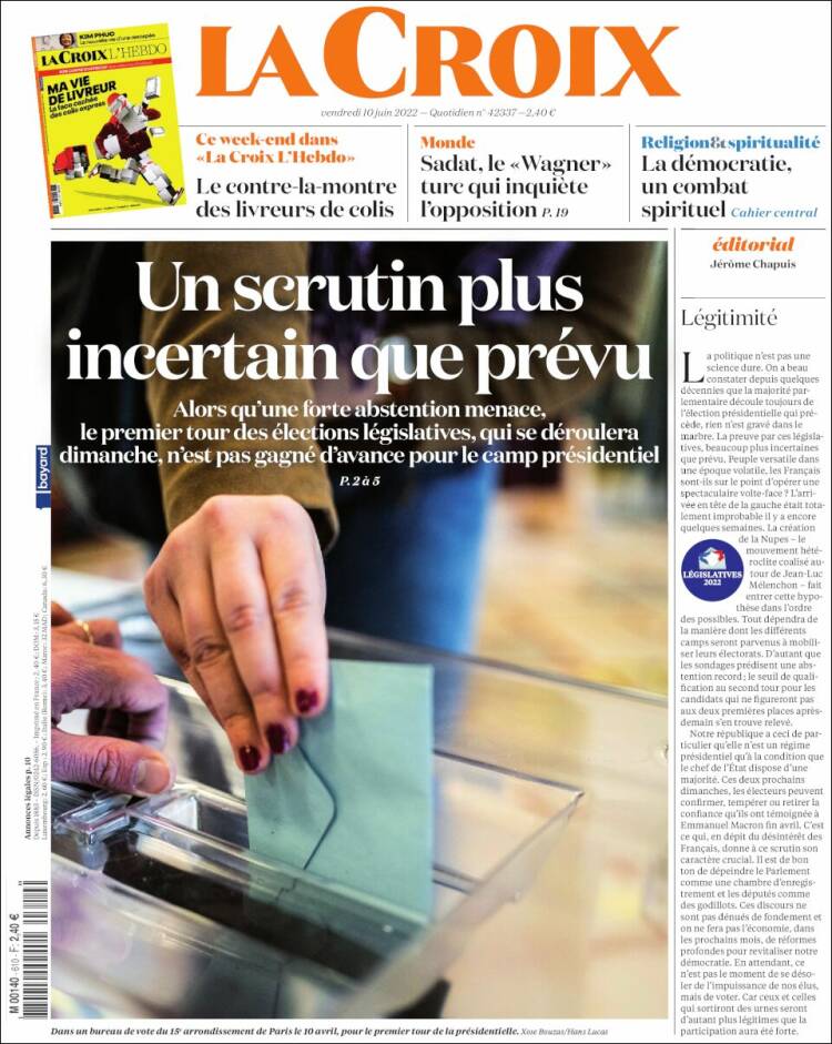 Portada de La Croix (France)