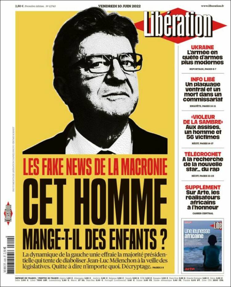 Portada de Libération (France)