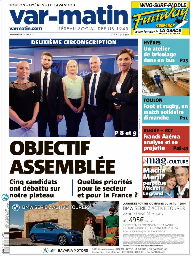 Portada de Var-Matin (France)