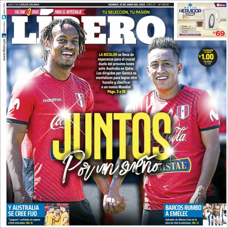 Portada de Líbero (Per&uacute;)