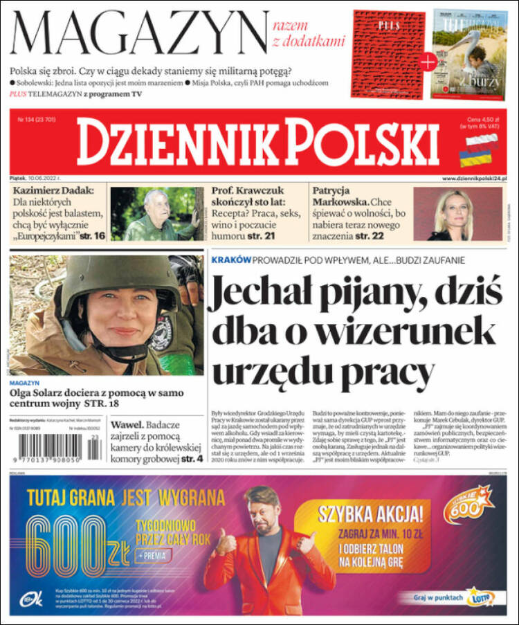 Portada de Dziennik (Polonia)