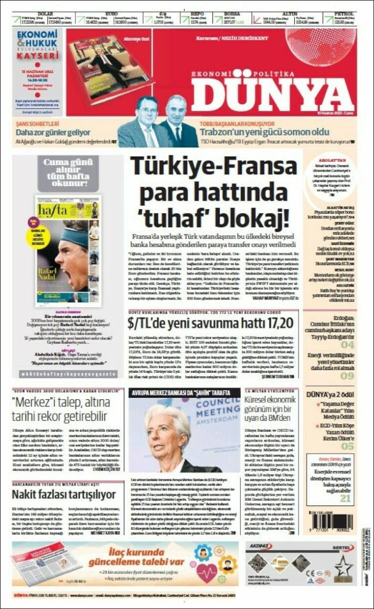 Portada de Dünya (Turqu&iacute;a)