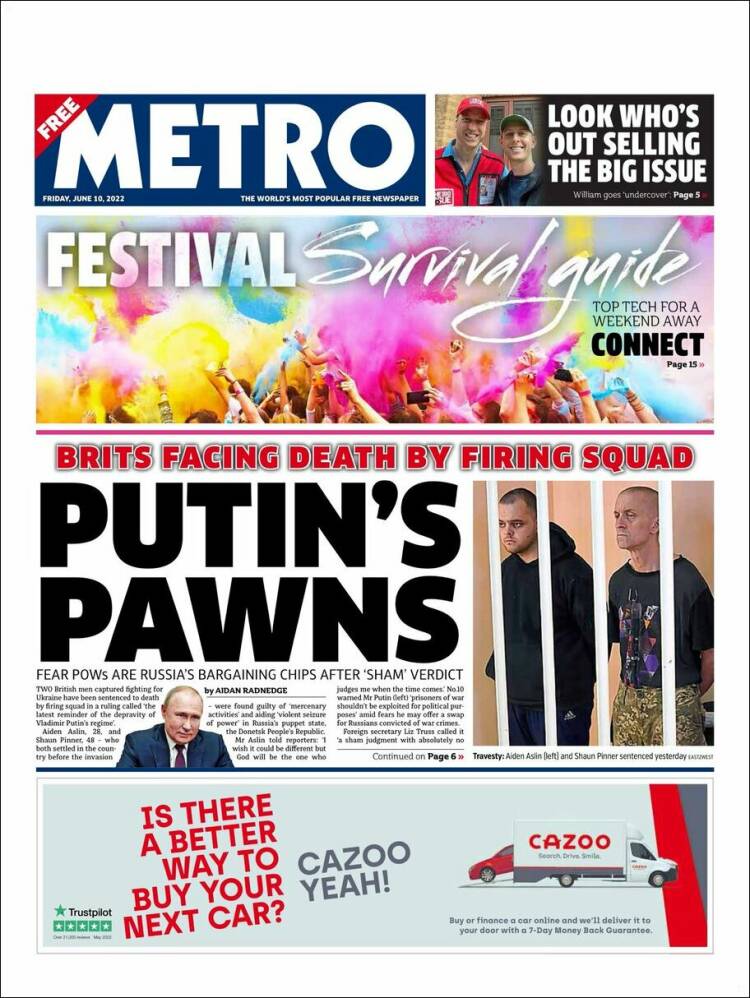 Portada de Metro (Reino Unido)