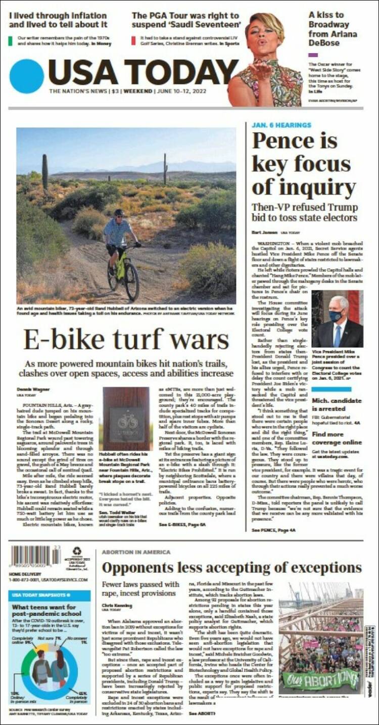 Portada de USA Today (USA)