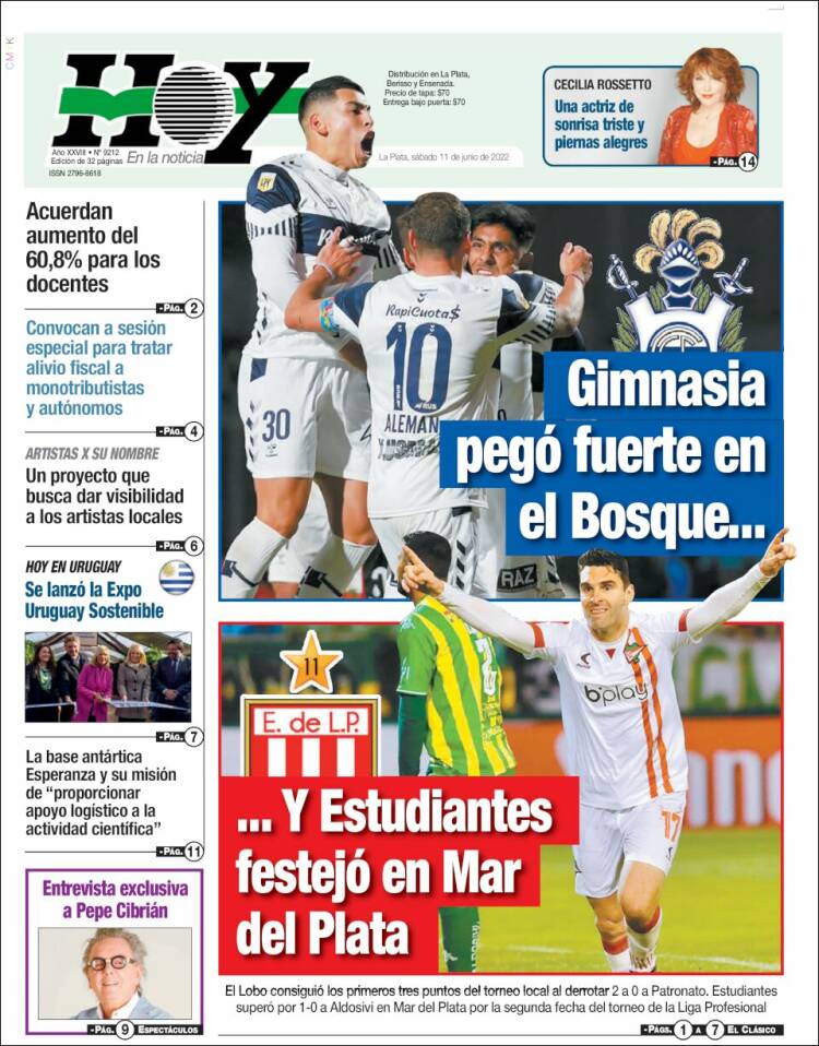 Portada de Diario Hoy (Argentina)